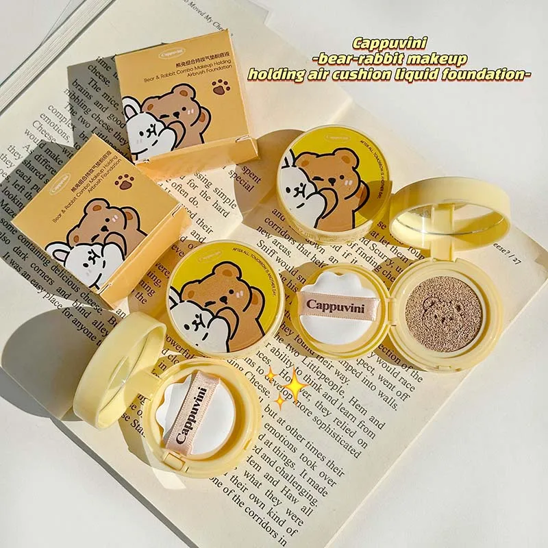 Cushion Foundation Moisturizing Concealer Air Cream Light Natural Waterproof Brighten High Coverage Base Makeup Cosmetics