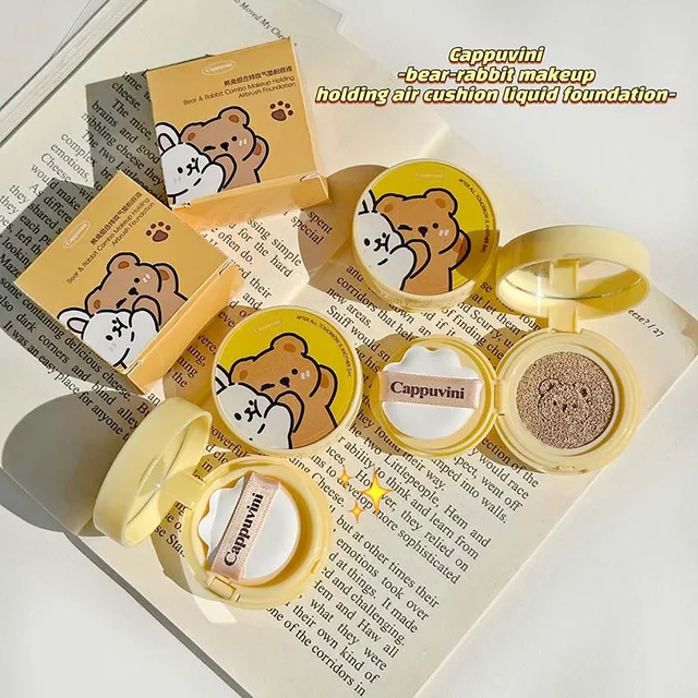 Moisturizing Concealer Air Cushion Foundation Cream Light Natural Waterproof Brighten High Coverage Base Makeup Cosmetics