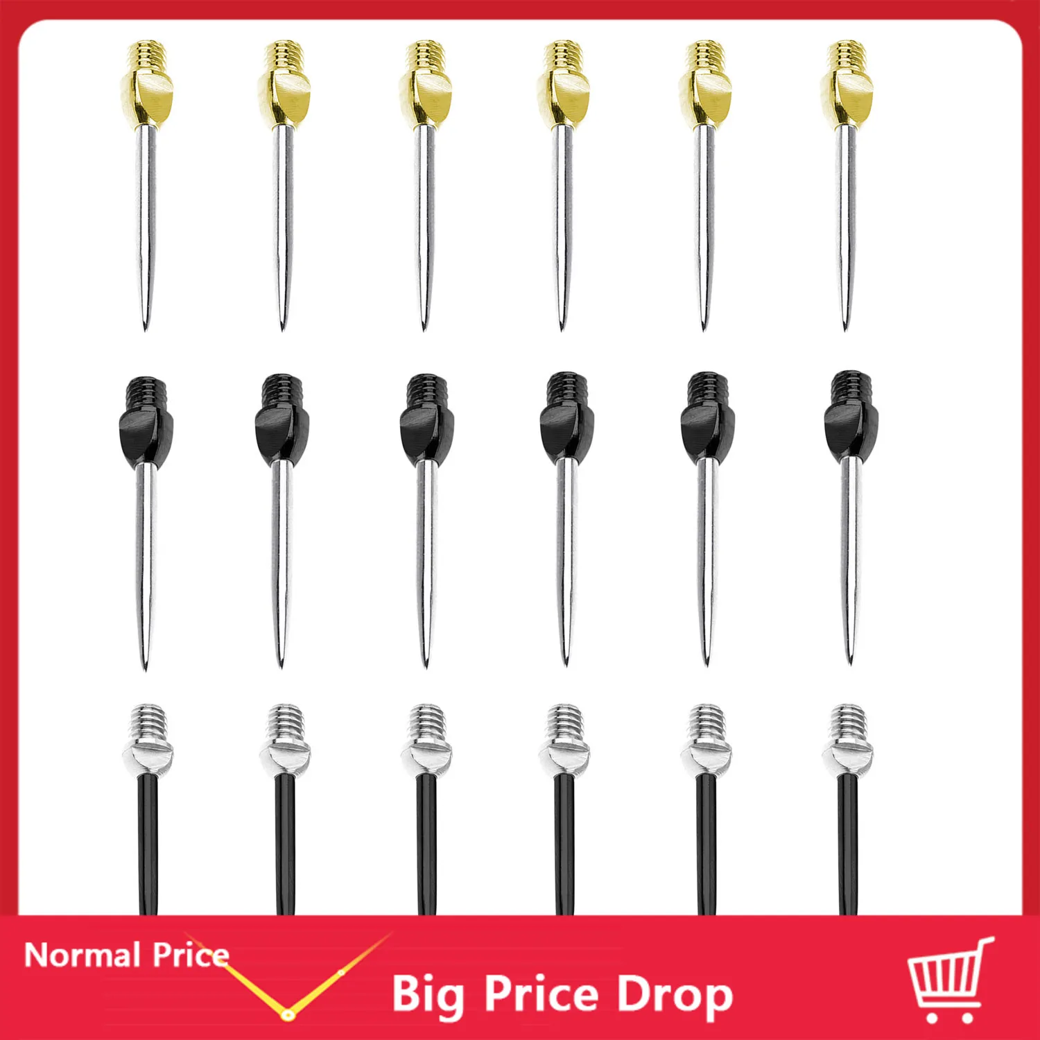 

18pcs Dart Steel tip Converter Points 2BA, Replacement Tips for Soft Tip Become Metal Needel Tips