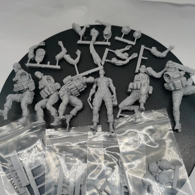 1/35 Vehicle-mounted U.S. Navy SEAL Team Six Special Forces Resin 6 Soldiers Without Car Unassembled and Unpainted Model Kit 5