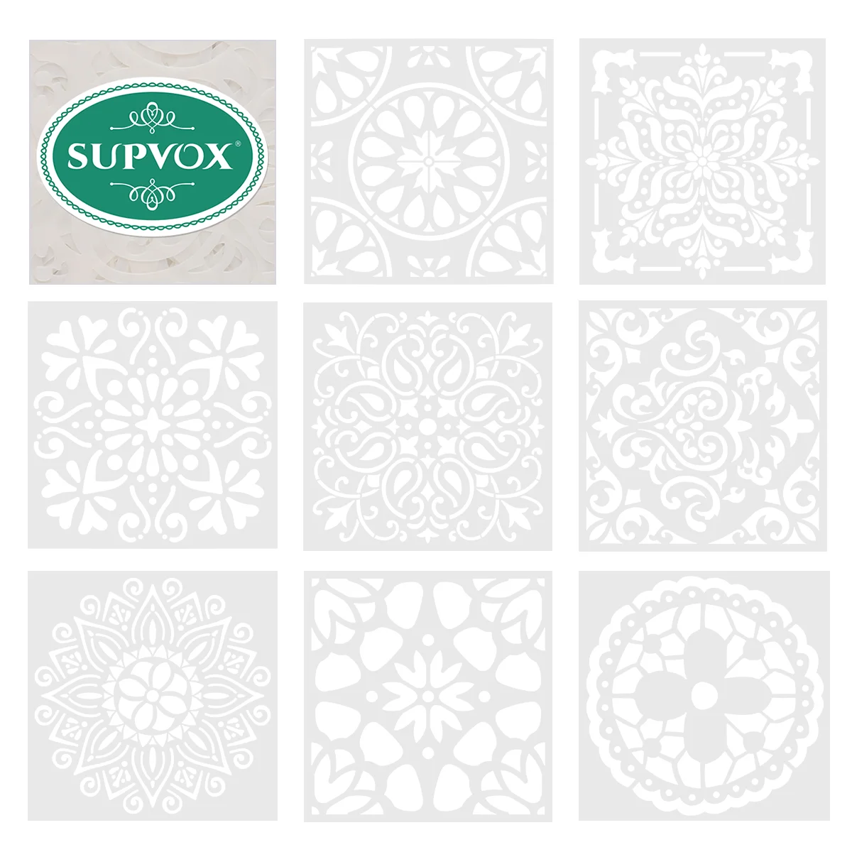 

SUPVOX 8pcs Premium Reusable Mandala Spray Diy Stencilss Set Hollow out Mandala Painting Mandala Spray Diy Stencils Floor