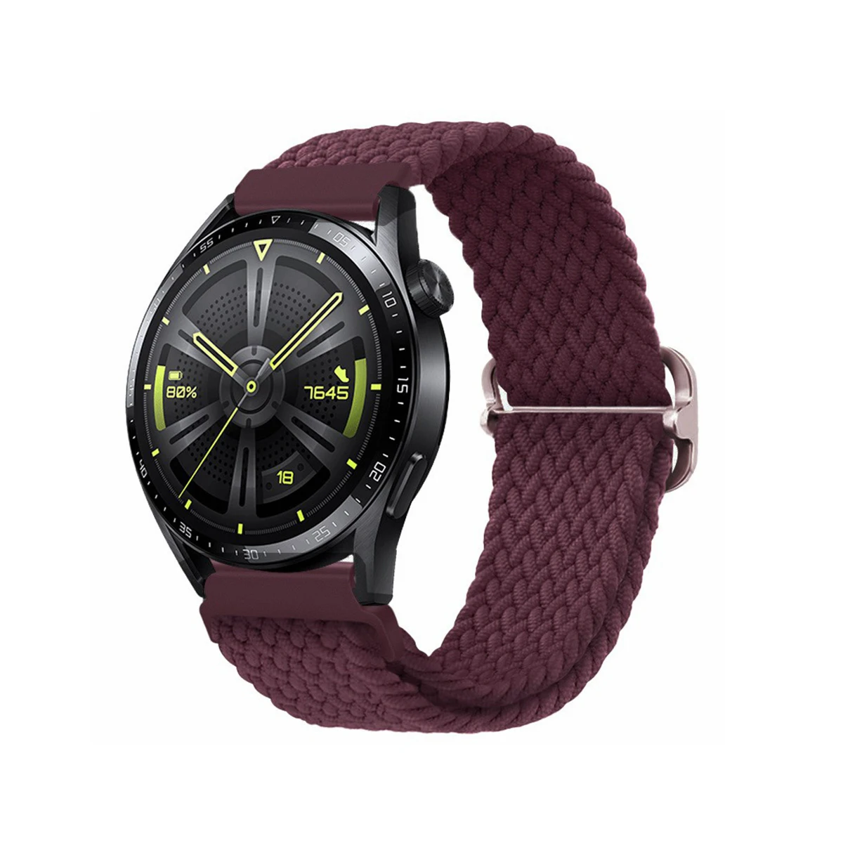Braided Nylon Elastic Solo Loop Watch Band - 18/20/22mm