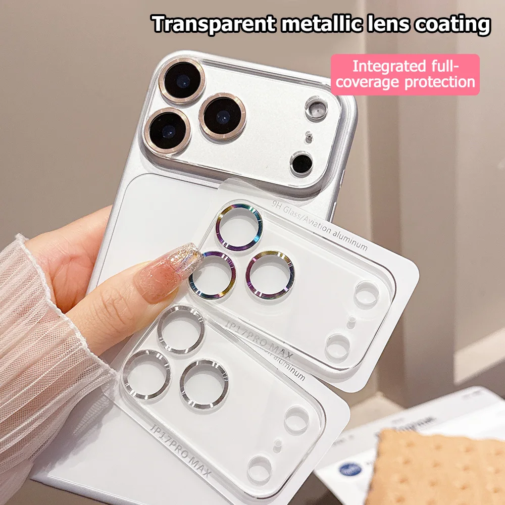 Premium Tempered Glass Camera Lens Protector - Transparent Full Cover