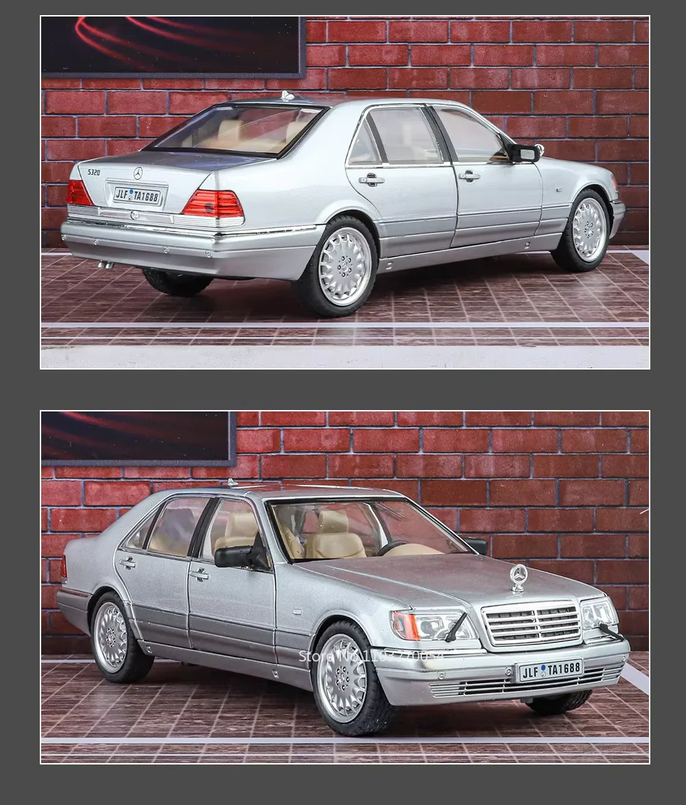 1:24 300SL W140 Legierungsmodell Spielzeug Druckgussauto mit Tonlicht Zurückziehen Türen geöffnet Miniaturmodelle Klassisches Spielzeug Geschenke für Jungen – Detail 29