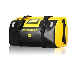Waterproof Reflective Outdoor Adventure Tail Bag (40L Yellow with logo)
