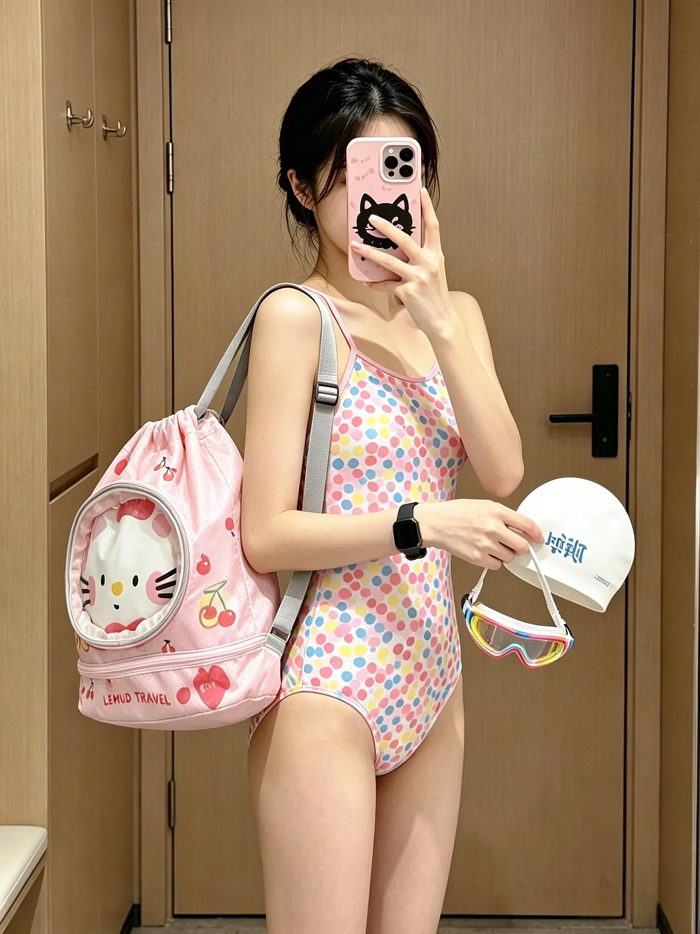 휴대용 수영 가방 듀얼 숄더 피트니스 가방 습식 및 건식 분리 대용량 목욕 방수 세면 용품 가방 여성용