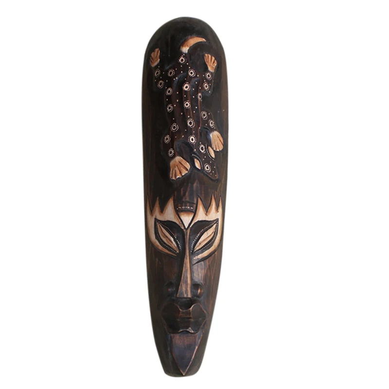 Solid Wood Mask For Wall Decoration African Facebook Bar Ktv Restaurant Wall Hanging Thai Woodcut Decoration-AA68 5