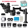 3.5-200X Simul-Focal Stereo Trinocular Microscope Set 4K 2K 1080P HDMI VGA USB TF Video Camera Clamp Folding Extension Type Base 6