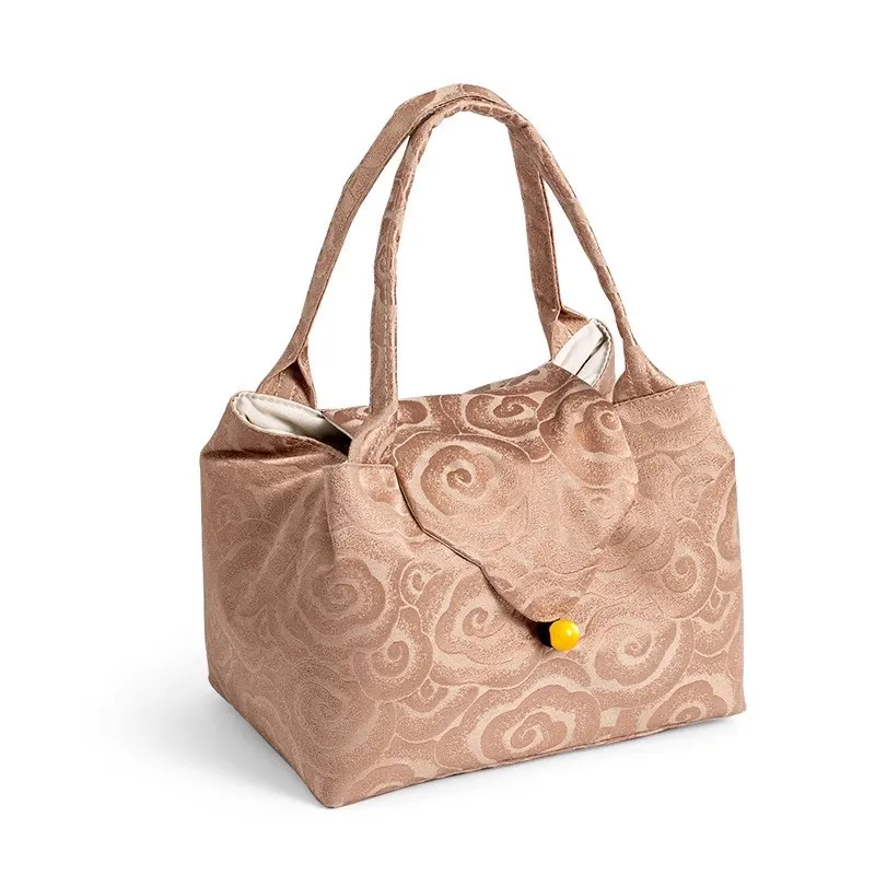 Portable Cloth Storage Bag Inner Removable Handbag Organizer Tea Cup Pot Bags Women's Stock Bags Tote Bag