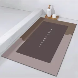 Ultra - Absorbent Quick - Dry Non - Slip Bathroom Floor Mat - 500MMx800MM (Coffee)
