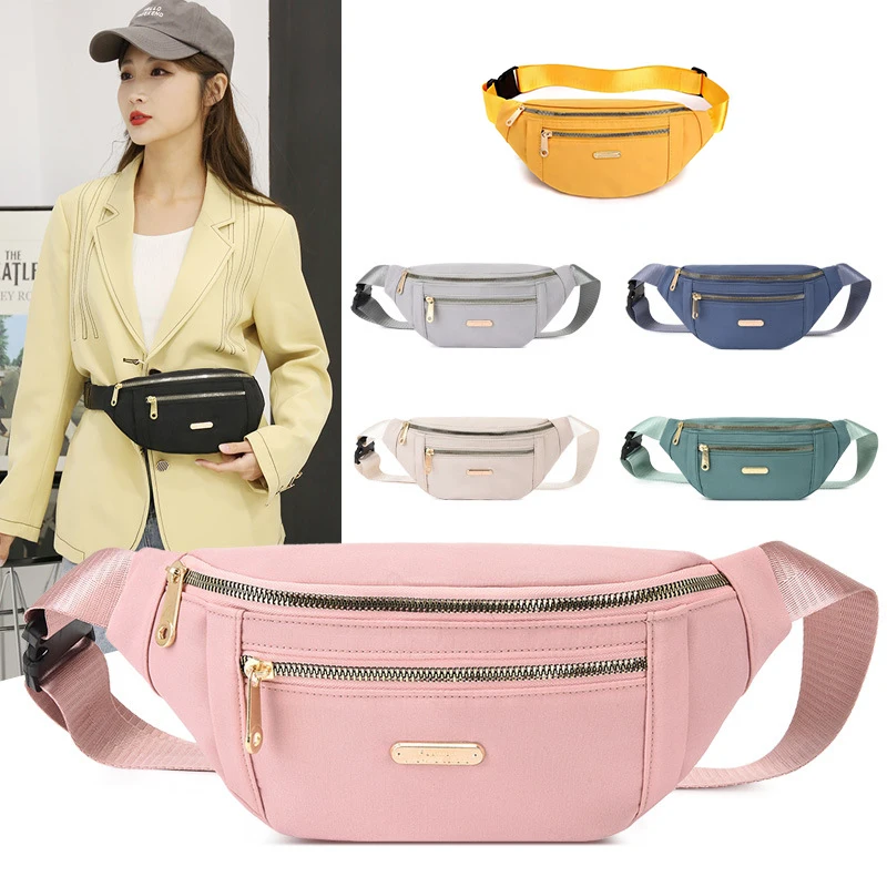 New Women Waist Bags for Women Oxford Leisure Color Chest Bag Shoulder Crossbody Waist Bags Handbags Female Messenger Belt Bags