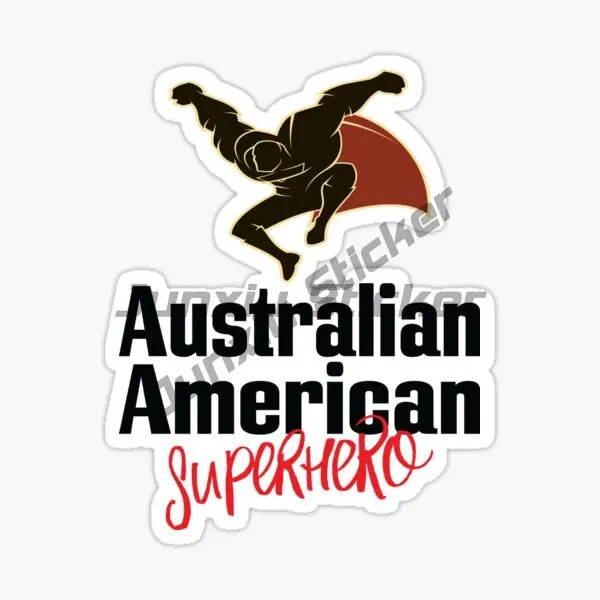 Australia Coat of Arms Map Waterproof Sticker - Anti-Scratch Decal for Windows, Cars, Phones, Trunks, and Guitars
