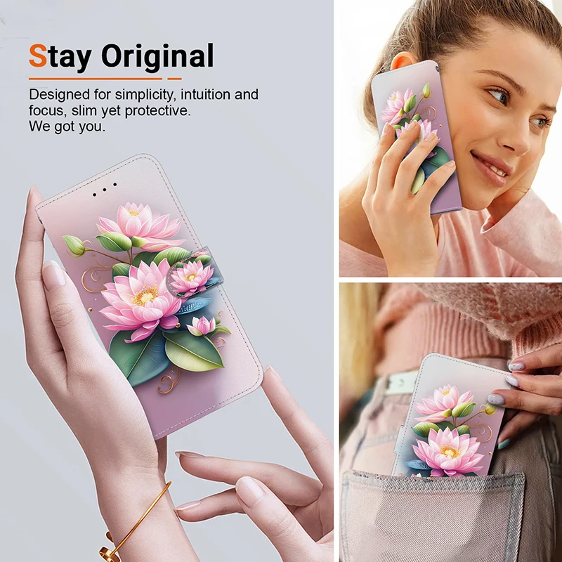 Leather Wallet Phone Case with Card Slots