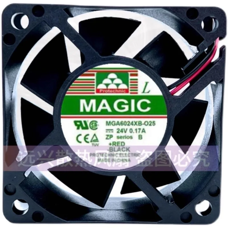 

New CPU Cooler Fan for MAGIC MGA6024XB-O25 6025 24V 0.17A 6CM Frequency Converter Cooling Fan 60*60*25mm