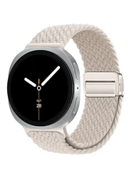 Nylon Sports Magnetic Braided Solo Loop Strap Bracelet - Galaxy 8 (White)