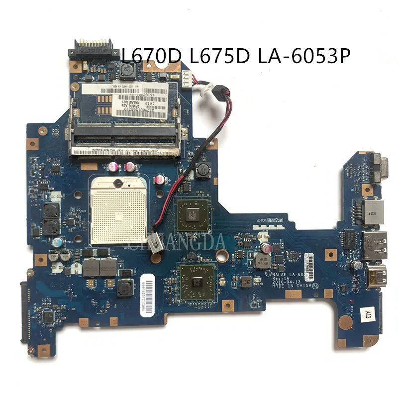 

Оригинальная материнская плата для ноутбука Toshiba Satellite L670D L675D, материнская плата L670D L675D, системная плата USEDLA-6053P DDR3 100% teste