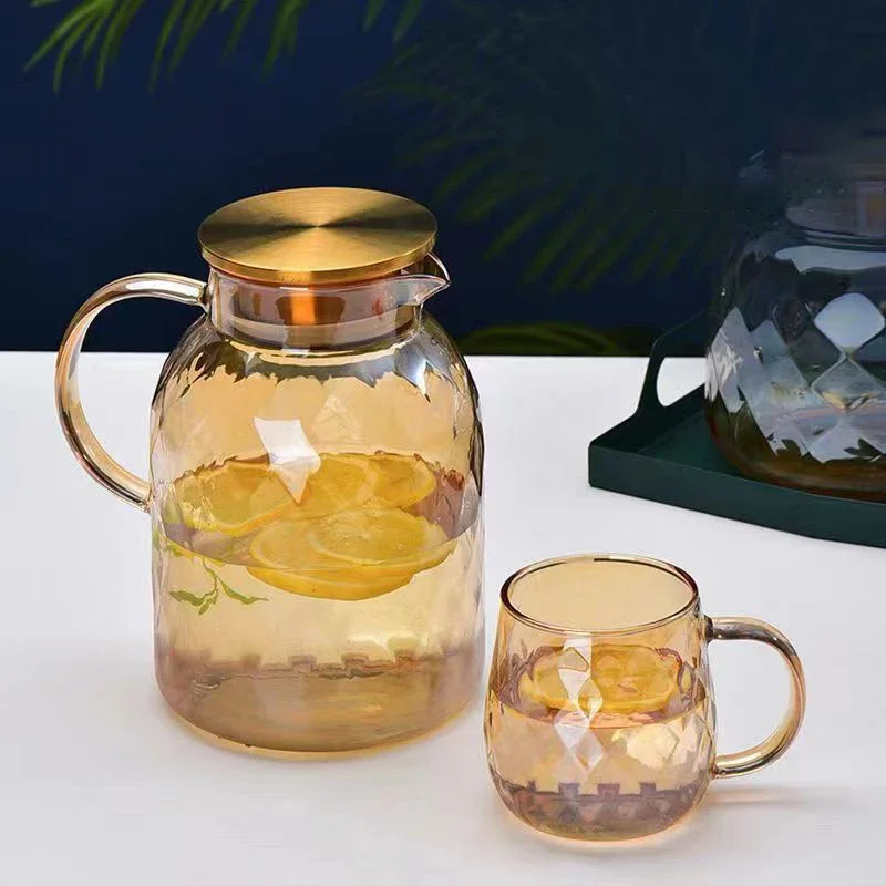 View of High Quality Amber Glass Teapot Tea Pot Kettle Infuser Teapot for ...