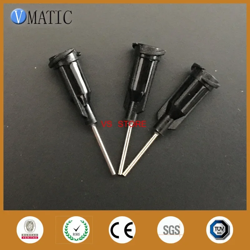 Top Quality 100Pcs 19G Black Color Glue Dispenser Needles 0.5'' Black Color Dispensing Syringe Needle 1/2 Inch