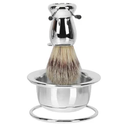 Beard Brush Holder Bubble Bowl Shavers for Men Hair Stainless Steel Shaving Kit Bathroom Accessory Man Mens Razors