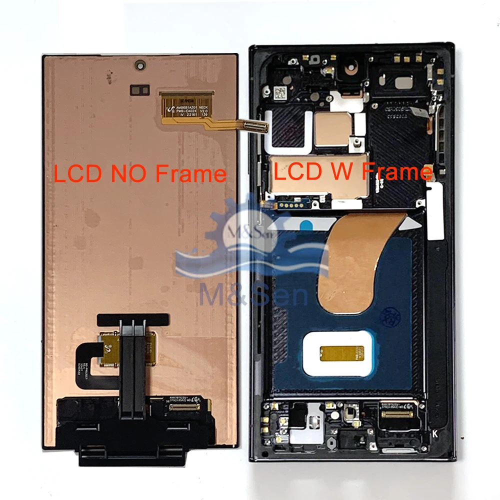 

OLED For Samsung Galaxy S23 Ultra LCD S918B Screen Display Touch Panel For Samsung S23 Ultra 5G LCD S918U Frame Pen function