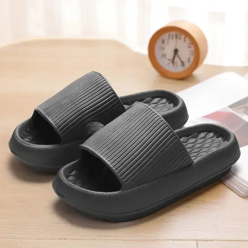 Women's Thick Platform Cloud Slippers EVA Soft Sole Pillow Slides Summer Beach Flip Flops Women Non Slip Bathroom Home Slippers 2