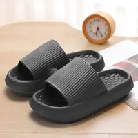 Women's Thick Platform Cloud Slippers EVA Soft Sole Pillow Slides Summer Beach Flip Flops Women Non Slip Bathroom Home Slippers 2