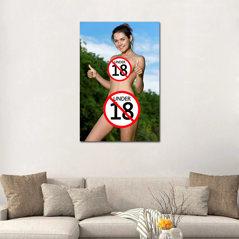 1 Piece Canvas Paintings Naked Teen Girl Poster Sexy Young Beauty Wall Art  Prints Picture for Bedroom Home Decor No Frame
