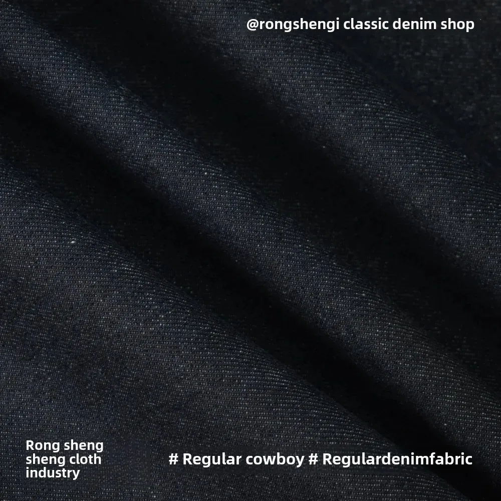 Pure Cotton Twill Denim Fabric Elastic Free Breathable Fabric For Shirts Jackets Skirts Deep Blue Origin China Mainland