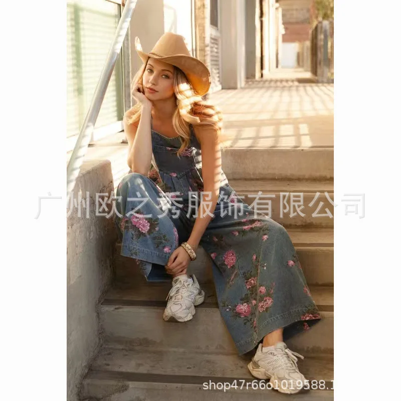 Floral Print Sleeveless Jumpsuit Image 5