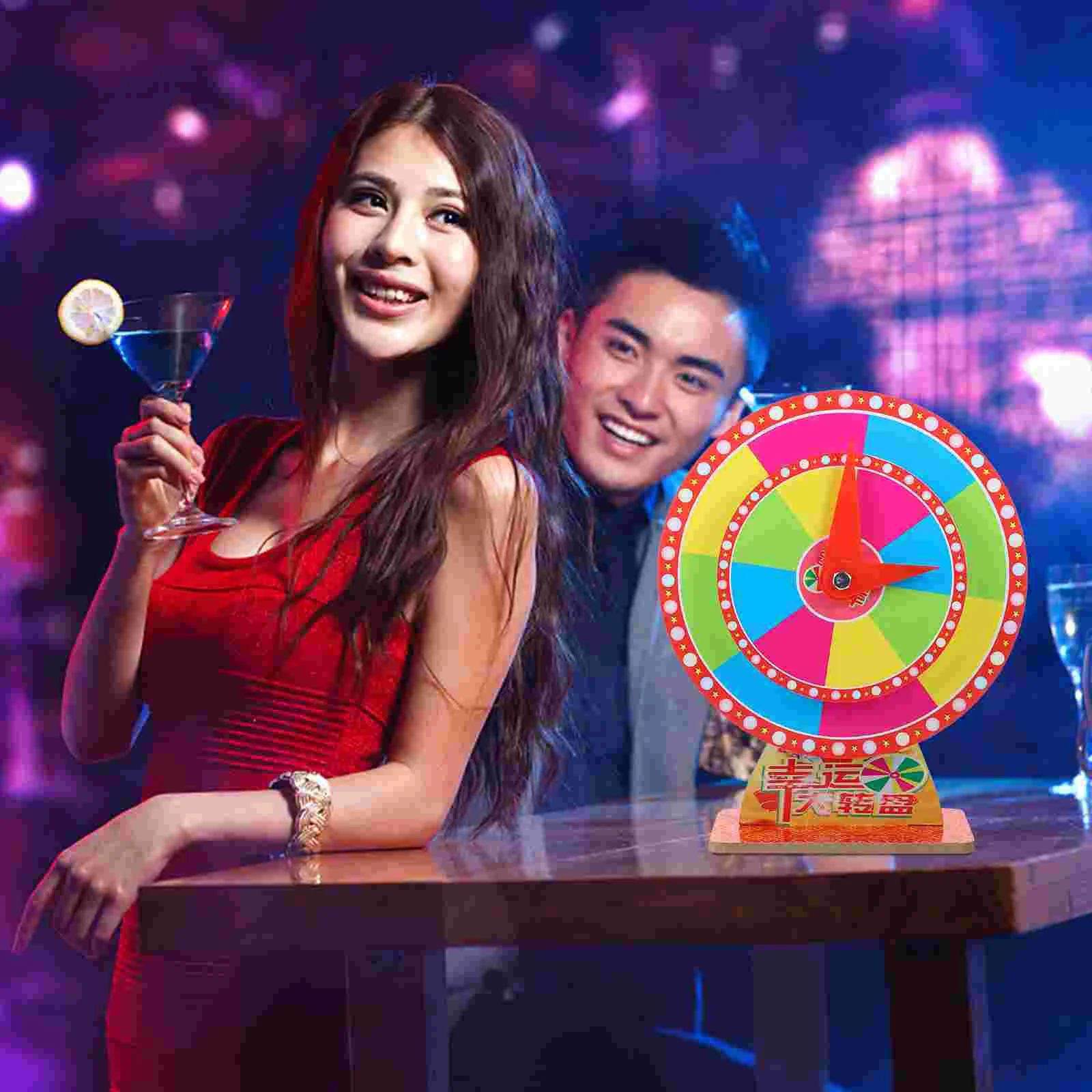

Turntable Rotatable Prize Wheel Party Mini Fortune Board Game Raffle Props Child