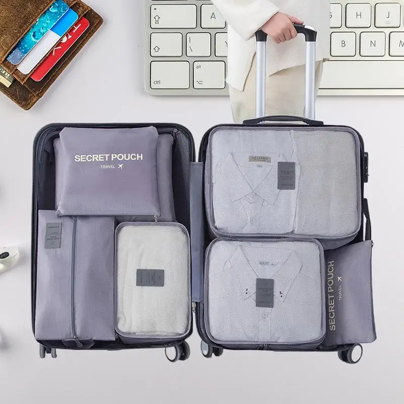 

Folding Travel Organizer Storage Bags Wardrobe Cube Suitcase Packing Set Storages Luggage Clothes Shoe Box