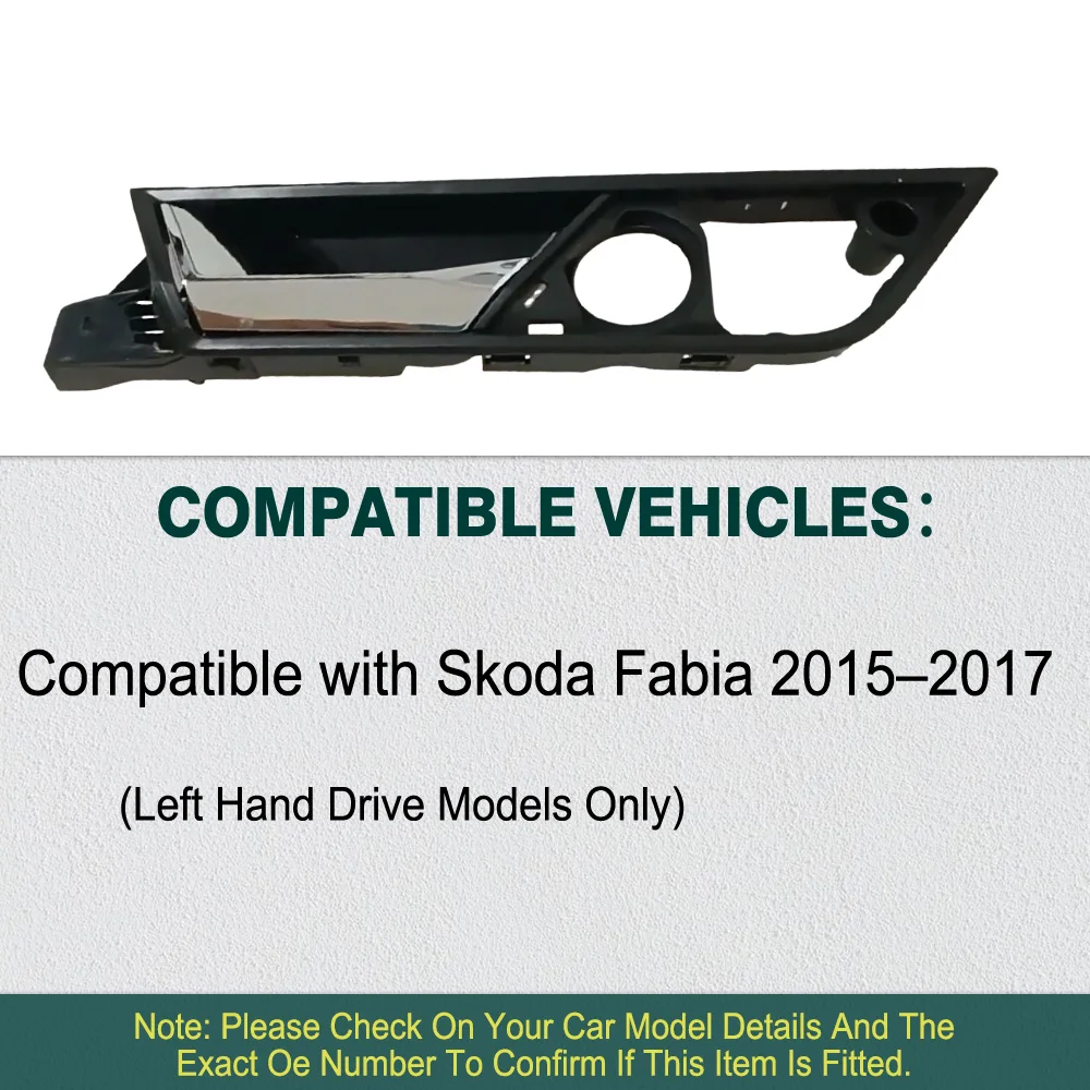 Skoda Fabia 2015 2016 2017 왼손잡이 용 앞 좌측 우측 자동 내부 도어 핸들 자동차 도어 내부 액츄에이터 6V0837221A