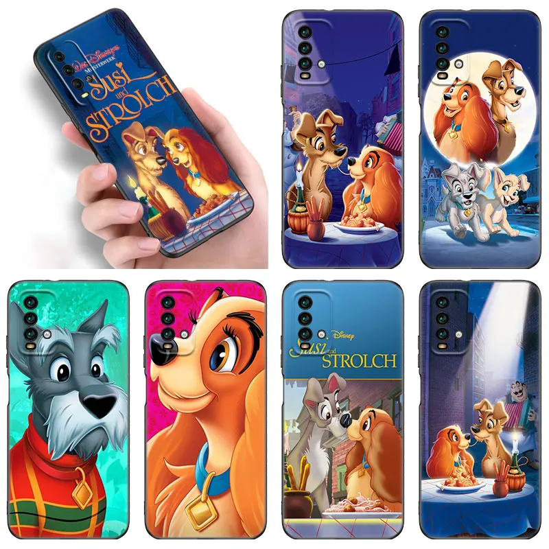 Custodia Per Telefono Nera Disney Lady And The Tramp Per Xiaomi Redmi Note 11 11S 11T 11E 10 10T 10S 9S 9T 9 8T 8 7 6 5 Pro + 5G Cover