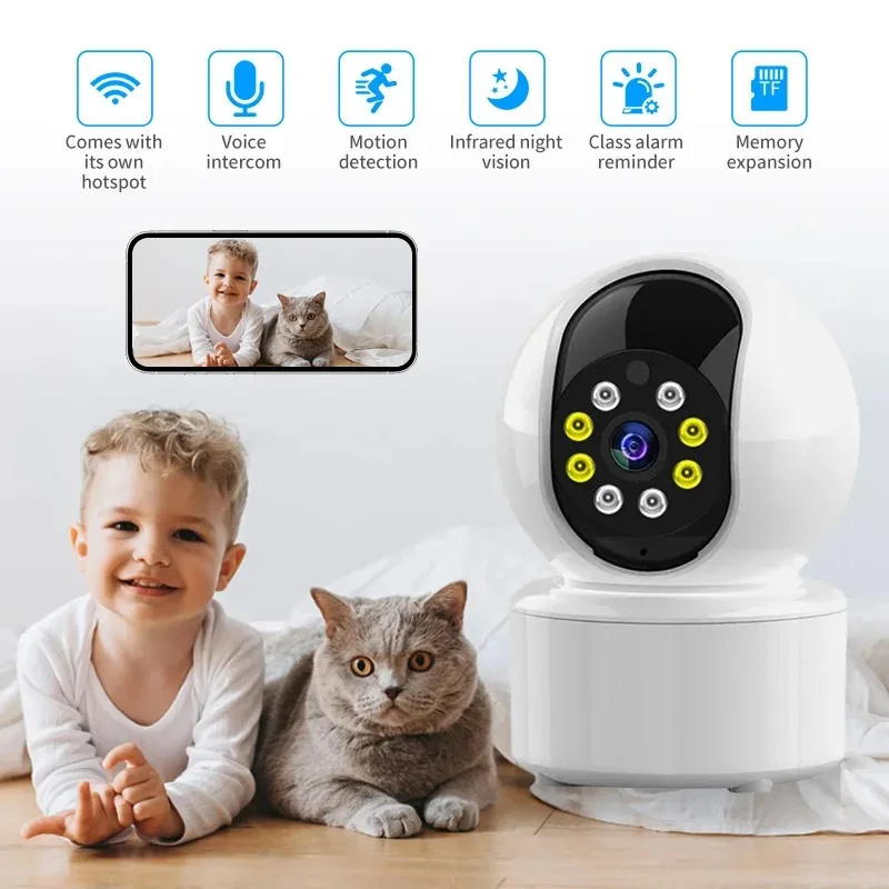 

3MP 5G WiFi PTZ IP Camera Smart Home Color Night Home Baby Monitor Video Surveillance Auto Tracking Security Baby Monitor