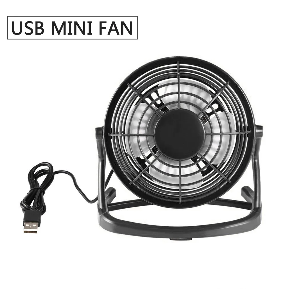 미니 USB 사무실 휴대용 쿨러 냉각 데스크탑 음소거 팬, 자동차 노트북 컴퓨터 학생 팬을 위한 조용한 범용 