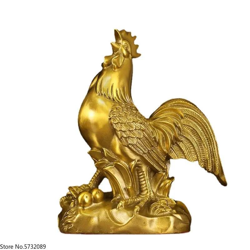 

Copper rooster decorations/Brass household zodiac mascot/Golden Rooster independence