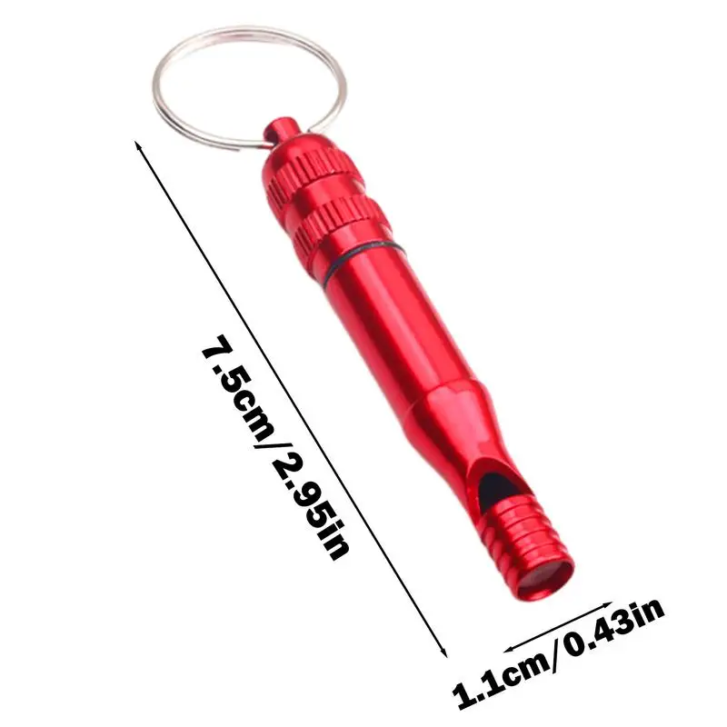Multifunctional Aluminum Alloy Emergency Survival Whistle Portable Outdoor Tools Training Whistle Camping Defense