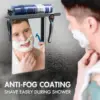 TAILI Shower Mirror Fogless for Shaving with Razor Holder, NO-Drilling & Removable Large Mirror Fogless Suction Wall Mounted 1