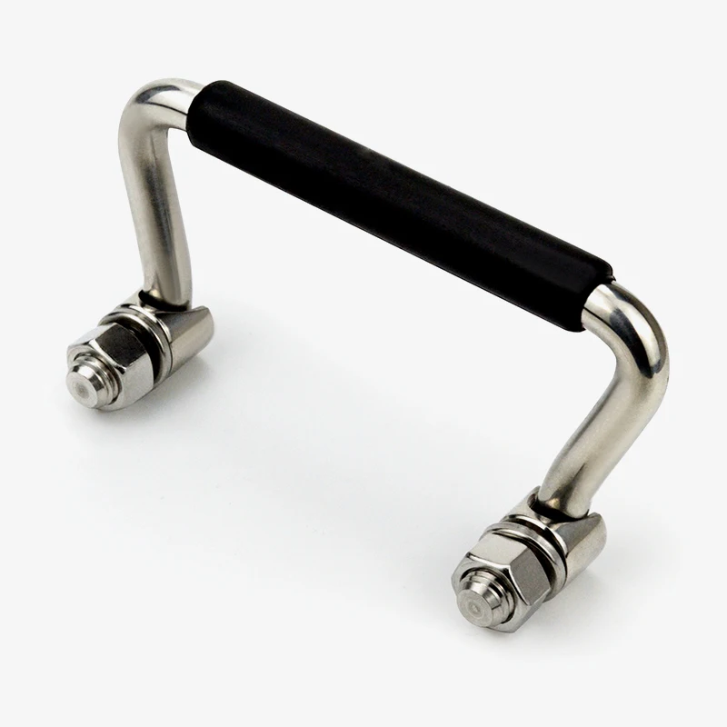 

304 stainless steel sheathed widened movable handle industrial cabinet door turning automatic folding handle