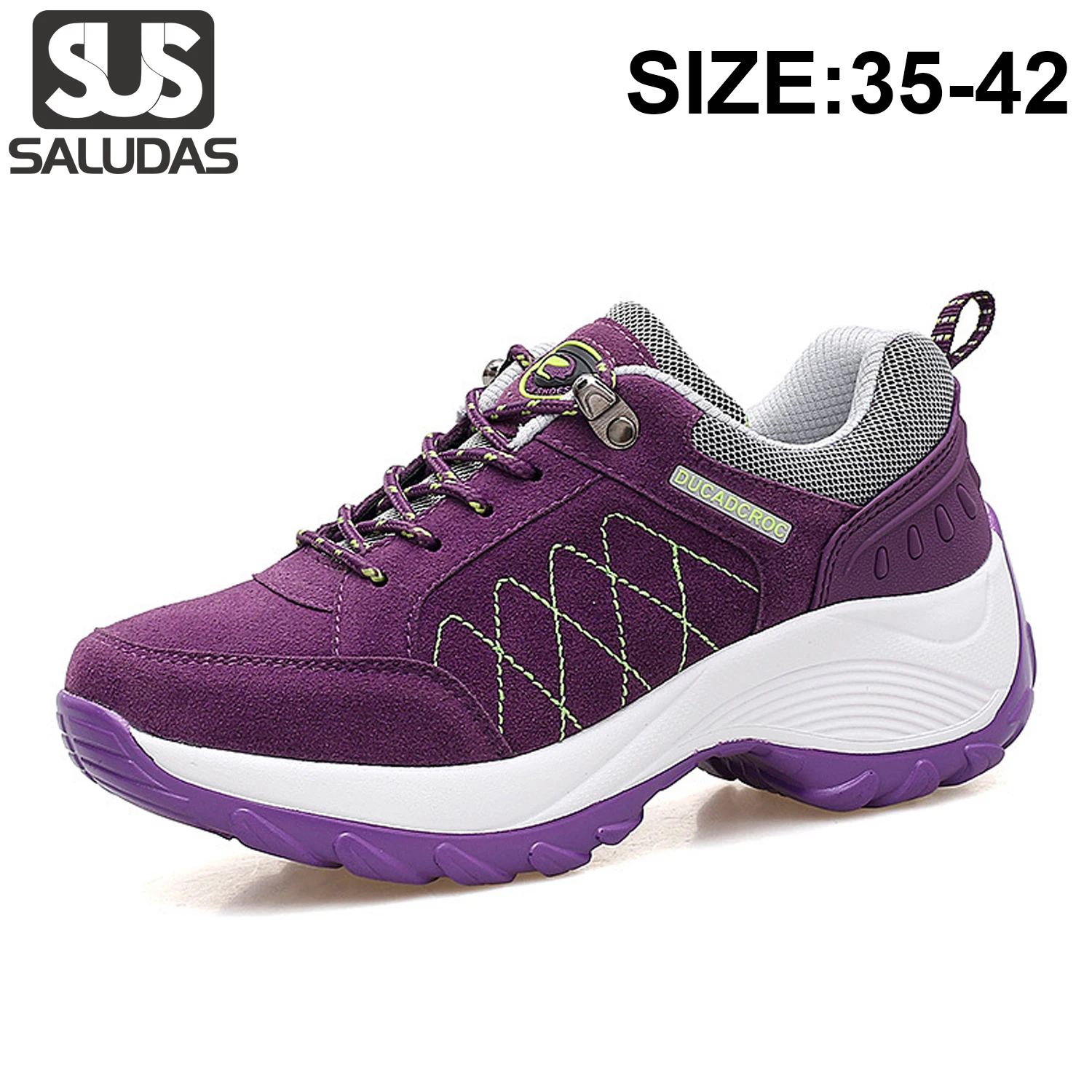 

SALUDAS Women Sneakers Air Cushion Casual Sports Shoes Thick Soled Rocking Shoes Hiking Sneakers Women Running Shoes