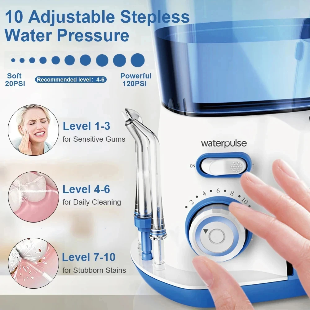 Waterpulse Oral Irrigator Water Flosser High Pressure Electric Dental for Teeth