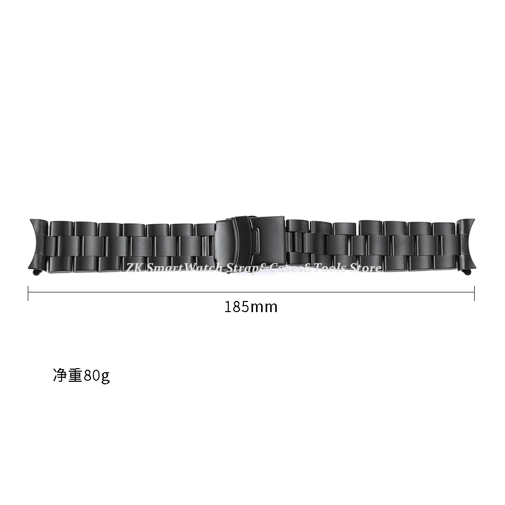 Massives Edelstahl-Uhrenarmband für Seiko 5 SKX009/007 für Jubilee-Uhrenarmbänder mit gebogenem Ende, Metall, 20 mm, 22 mm – Detail 2