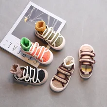 

2022 Summer Kids Canvas Shoes Hook & Loop Soft Boys Non-slip Baby Girls Solid Cute Children Fashion Casual Shoes Drop Shipping