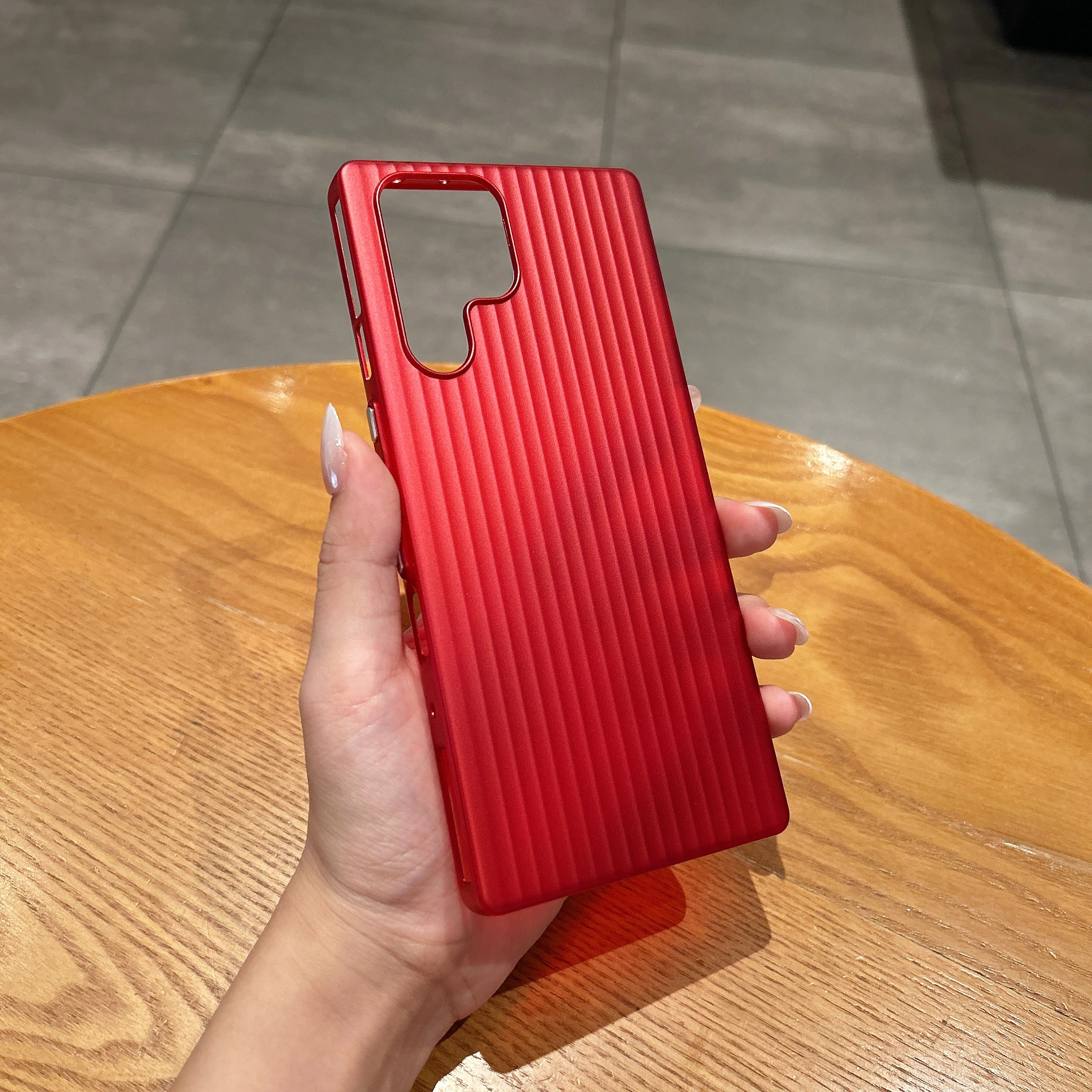 Fashion Plating 3D Stripe Armor Phone Cover with Corrugated Luggage Pattern