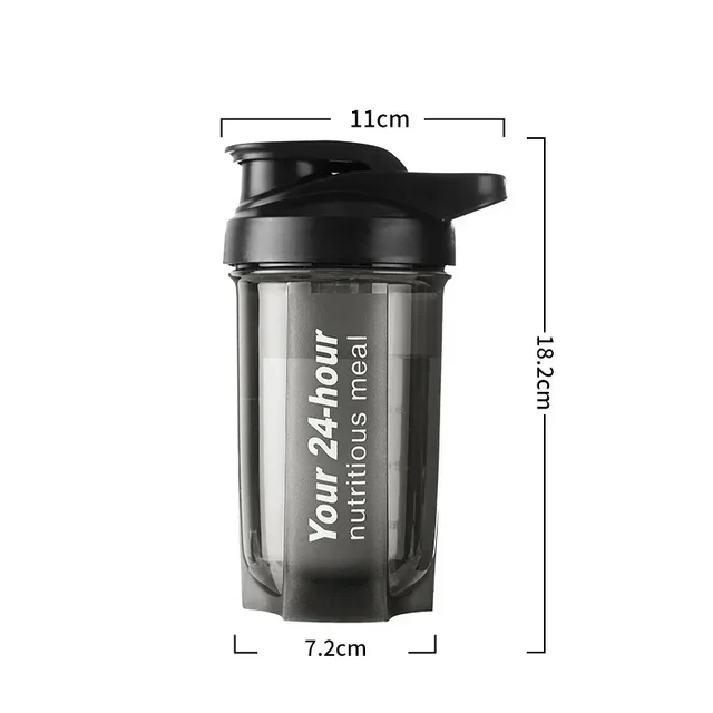 New Portable Shaker Cup for Men and Women Protein Powder Replacement Milkshake Mixing Cup Fitness Sports Water Cup Scale Bottle 6