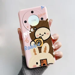 Adorable Rabbit Panda Soft Silicone Phone Case - Enhanced Protection Cover for Honor Magic 5 Lite (Pink-L01)