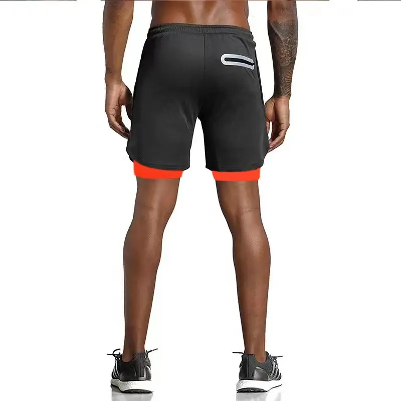 Gyms Fitness Shorts Men Summer Sportswear 2 In 1 Double-deck Compression Shorts Male Sports Tracksuits Track Joggers Short Pants 6