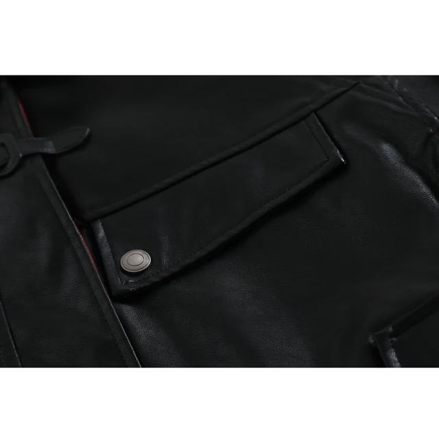 Fall Winter Women Japanese 2000s Vintage Oversize Gothic Pu