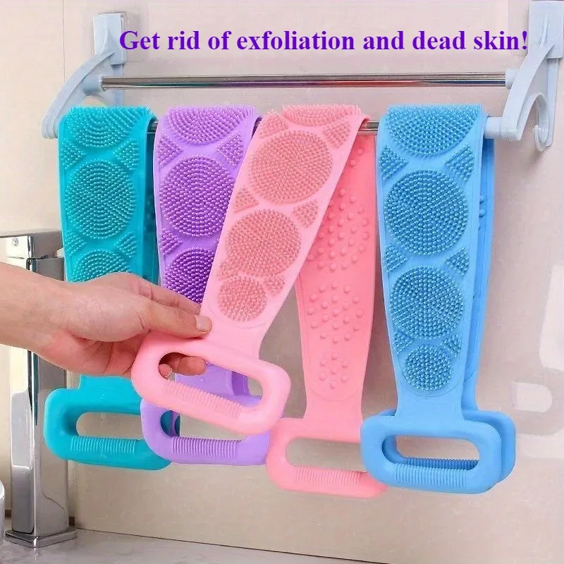 Double-Sided Silicone Back Scrubber for Exfoliating and Skin Cleansing