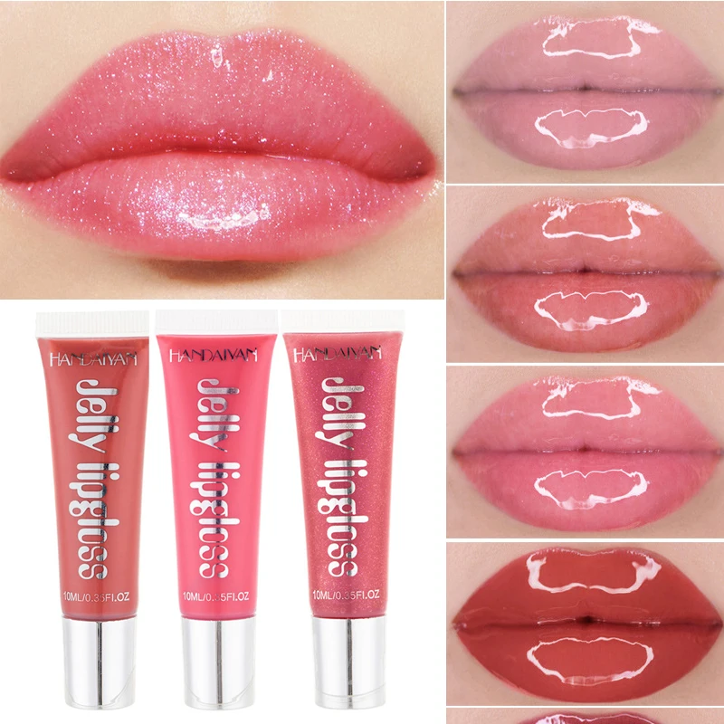 

Moisturizing Gloss Plumping Lip Gloss Lip Plumper Makeup Glitter Nutritious Liquid Lipstick Cherry Mineral Oil Clear Lip Gloss